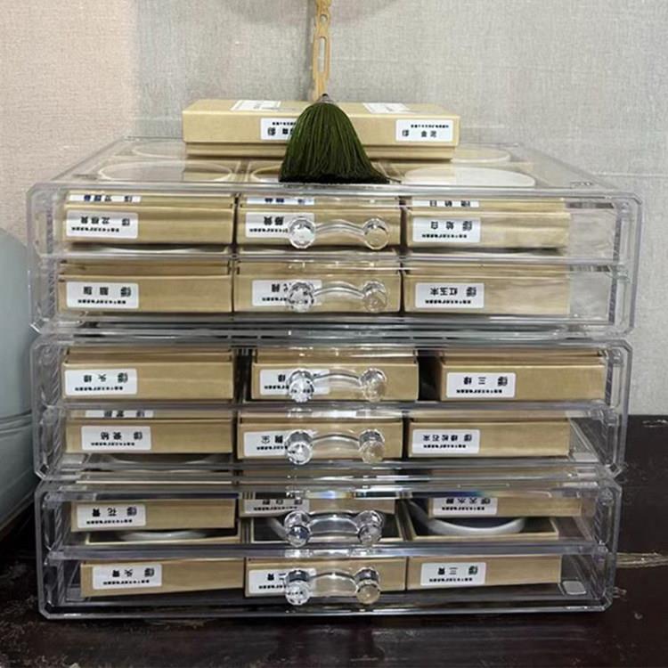 特大号压克力收纳盒国画颜料整理架抽屉式 A4纸化妆品文具扑克牌