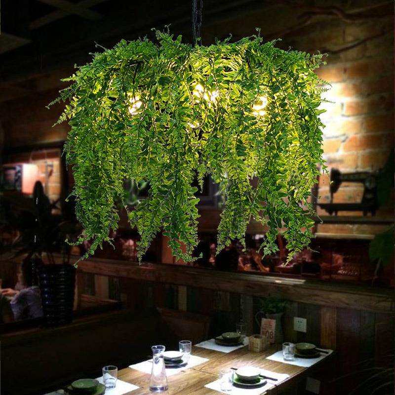 酒馆餐吧绿植吊灯灯主题餐厅装饰灯奶烧茶店烤吧工业风吊植物工业