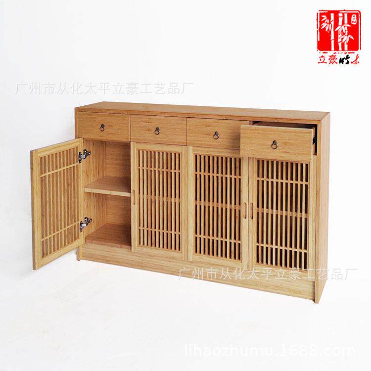 南京立豪竹木厂新中式竹家具竹制茶柜竹边柜竹茶架竹餐边柜玄关柜