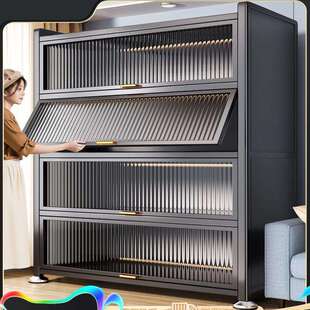 1米2厨房置物架落地多层收纳柜子家用多功能餐边柜橱柜加高储物柜