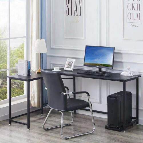 创意L型电脑桌学生写字桌弧形转角桌L型书桌家用台式拐角办公桌子