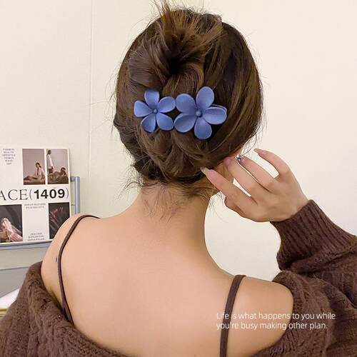 Large, high-end flower hair clip for the back of the head, n