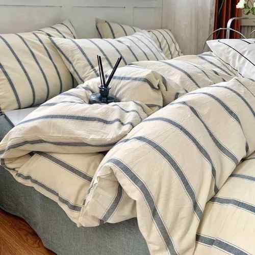 60支长绒棉床上四件套纯棉裸睡被罩床单全棉A类被套床笠