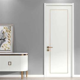 实木烤漆白色木门复合卧室门，套装门室内门房间，门多层奶油风平