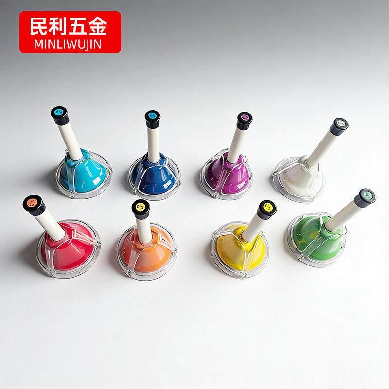 八音课铃奥尔夫打击乐器碰钟幼儿园八音旋律手按铃彩色音手摇铃