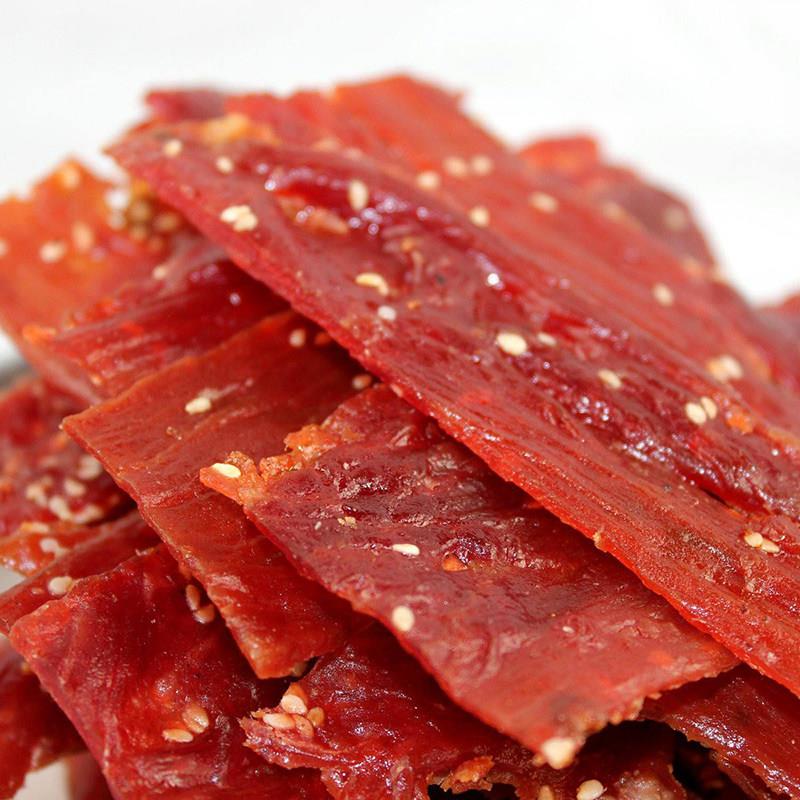 靖江猪肉脯正片自然副片1斤原味蜜汁香辣特产猪肉干零食散称250g