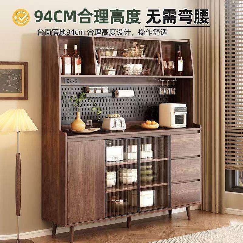 实木餐边柜北欧风客厅家用酒柜茶水柜靠墙储物柜多功能厨房收纳柜
