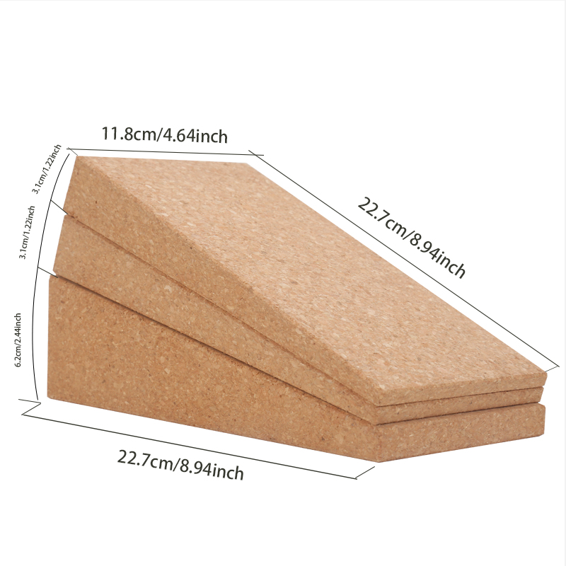 三角瑜伽砖舞蹈专业软木密度踏板拉筋板深蹲倾斜商用斜板瑜伽砖