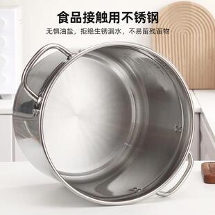 用不锈钢翅片桶容加厚带盖食多用汤桶大量卤肉40-60cm商桶复合堂