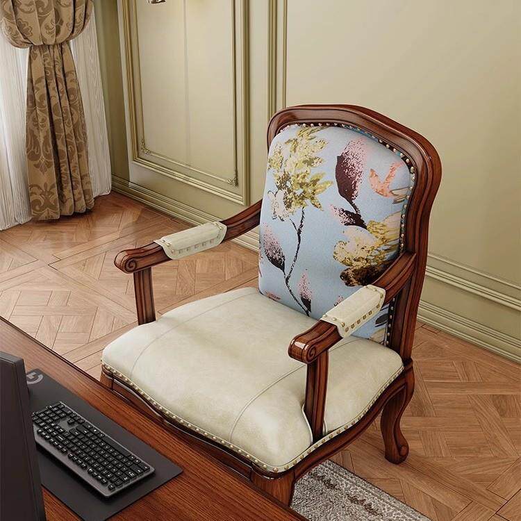 美式复古实木单人休闲沙发椅客厅教父椅桃花心木蛋壳餐椅阳台家具