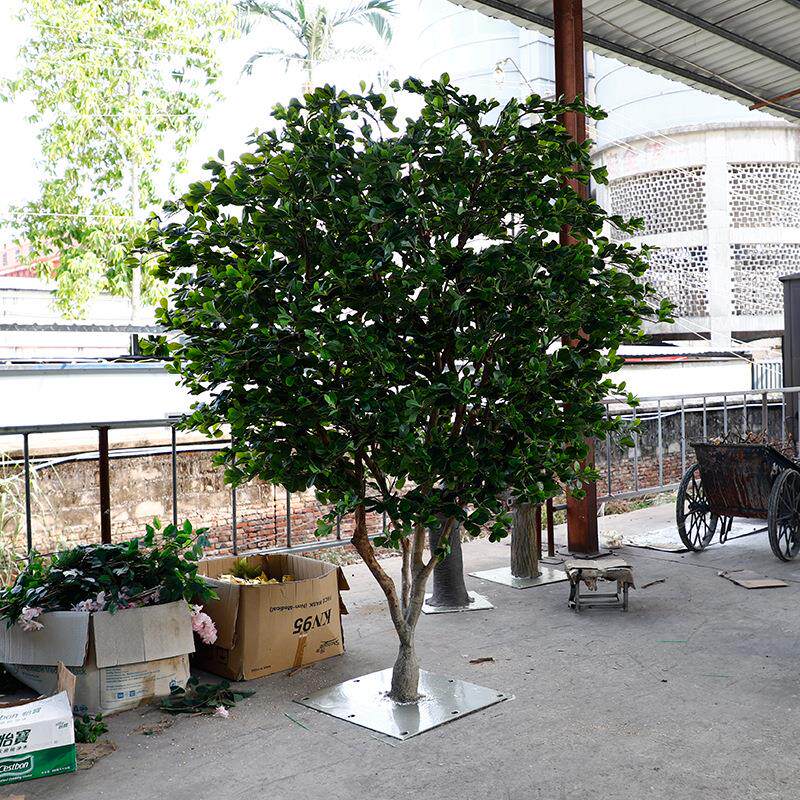 仿真福禄桐假幸福树酒店庭院造景 定作真木杆绿化树室内外摆放