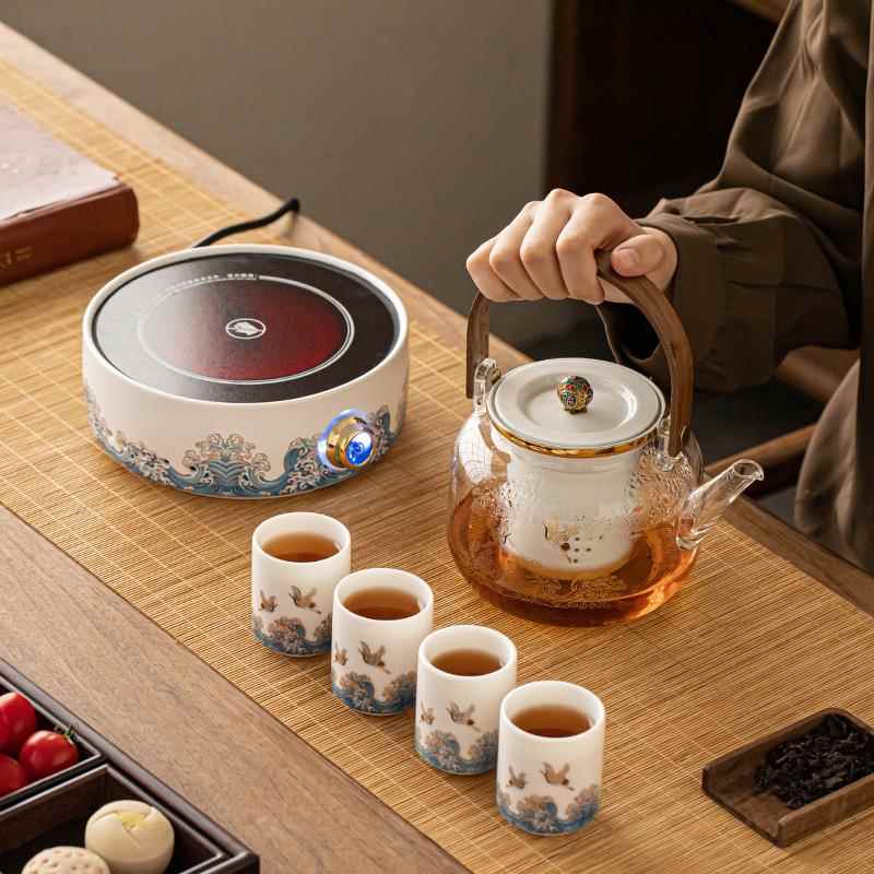 壶CX-CH74电璃陶炉煮茶器玻沏茶煮茶烧水泡喝茶壶圆炉形大容量蒸