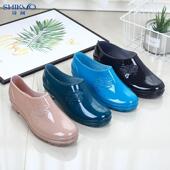 低帮元 女时尚 宝水靴短筒厨房防滑水鞋 浅口工作鞋 套 夏春季 胶鞋 雨鞋
