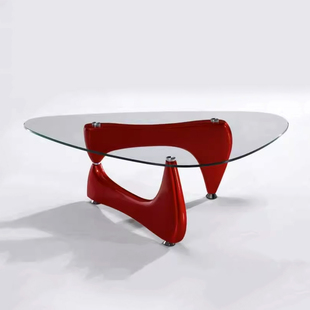 厂家直供北欧现代简约客厅小户型创意玻璃异型烤漆三角野口勇茶几