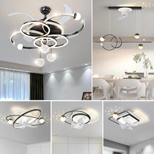 客厅吸顶灯风扇灯2025年新款轻奢大气水晶灯卧室房间灯具组合套餐