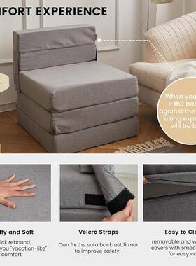 折叠沙发床亚马逊新品密度海绵床垫折叠午休垫子泡沫垫mattress