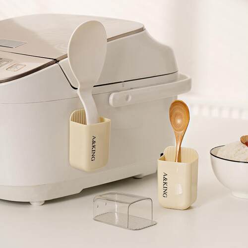Kitchen Wall-Mounted Rice Cooker Utensil Holder, Silicone Ho