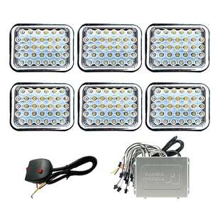 :岗亭方块红蓝led爆闪灯道路施工安全警示灯28ABH