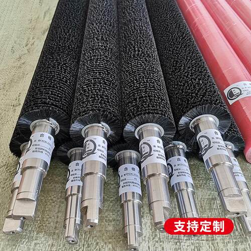 钢丝辊刷工业用毛刷辊不锈钢丝镀铜丝刷辊滚筒刷沙机辊除锈缠绕式
