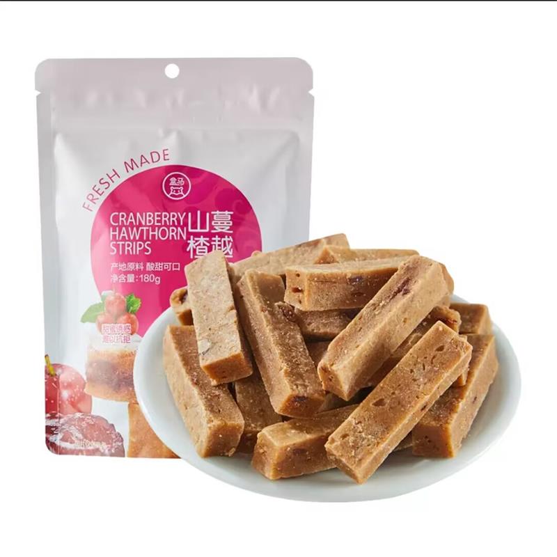 盒马代购蔓越莓山楂条180g独立小包原果鲜制优雅小条酸甜可口零食