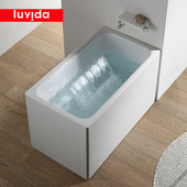 路易达亚克力小户型浴缸日式 家用恒温瀑布按摩深泡到肩迷你浴缸桶
