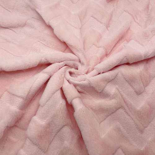 现货  兔绒小兔毛立体绗绣 波浪纹 绒布 抱枕鞋帽家纺面料