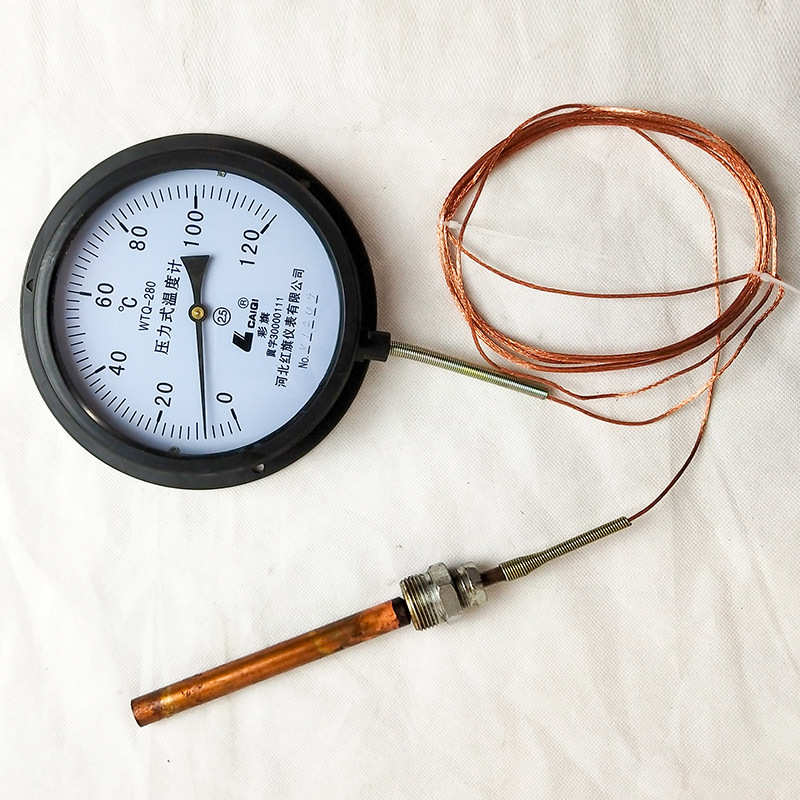 WTQ\WTZ-280压力式温度计 工业锅炉温度表 蒸汽压力式温度计