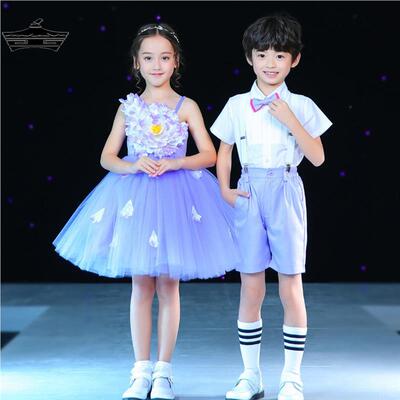 小美满舞蹈服六一儿童极乐净土女幼儿园可爱公主蓬蓬裙演出服女童