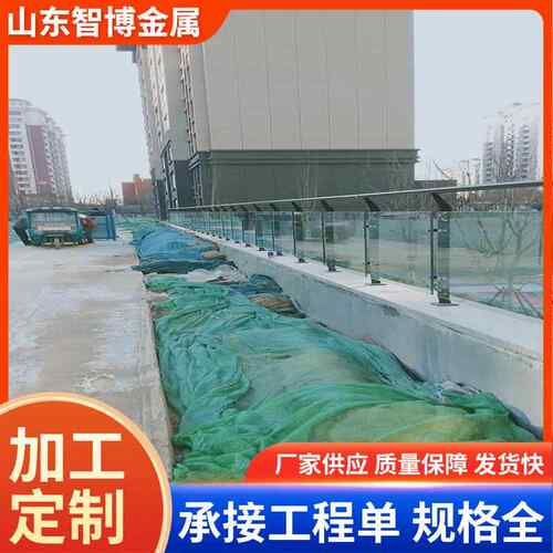 规格多样景586观桥梁玻璃护栏桥铝合金胶河玻璃夹道护栏灯光梁护