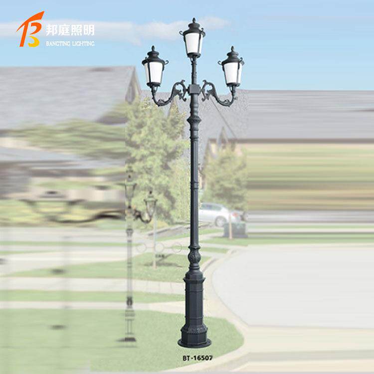 户外2米3米精铸铝双头led欧式庭院灯防水花园小区仿古景观灯