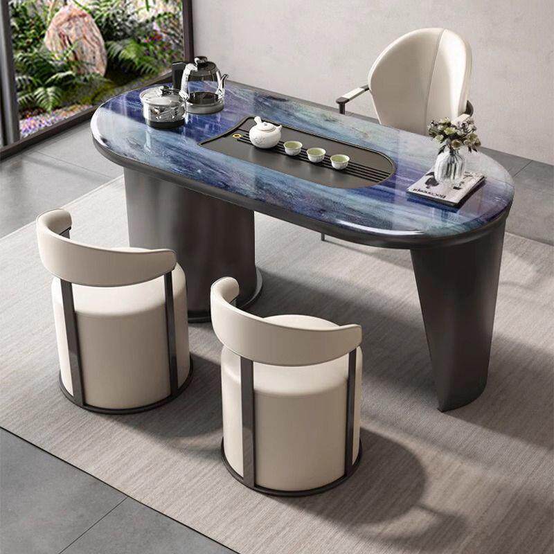 椅奢石茶桌家用茶台阳台岩AUI板喝茶桌组小约合小型茶几现代简泡