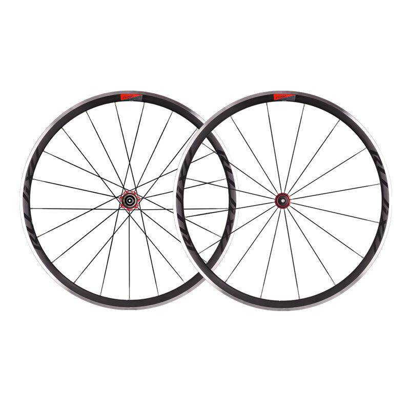 120响RUJIXU700C公路车轮组碳纤管花鼓前二后五轴承C/V刹30mm框高