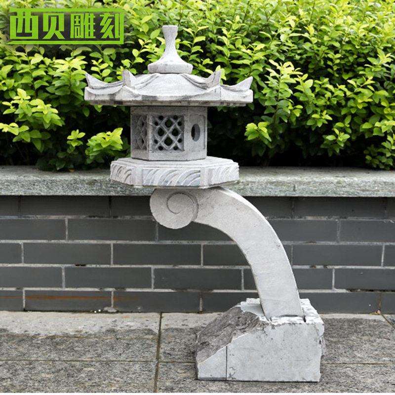 青石仿古户外石灯笼石灯园林景观装饰石头灯新中式日式庭院石灯