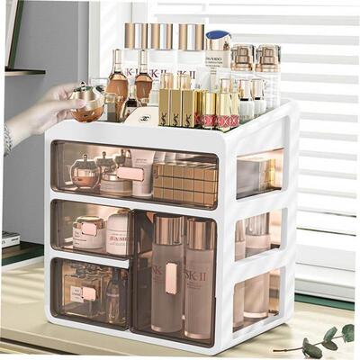 Makeup Organizer Cosmetic Storage Box Drawer Type Desktop F1