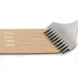 斩 欧式 手工皮艺打孔工具 3.0 3.85间距 DIY皮革斜平斩 3.38 法斩