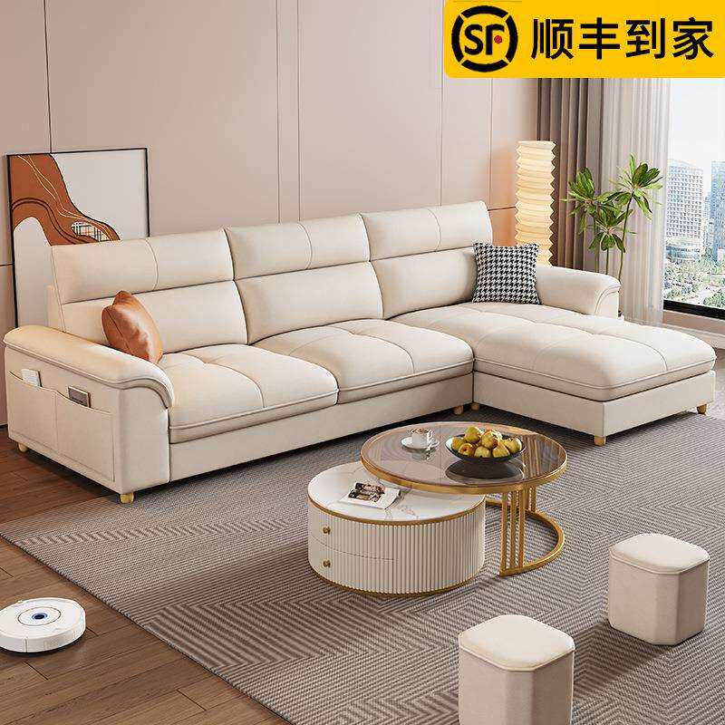 沙发客厅2026新款小户型猫抓科技布艺简约现代轻奢34人位直排家具