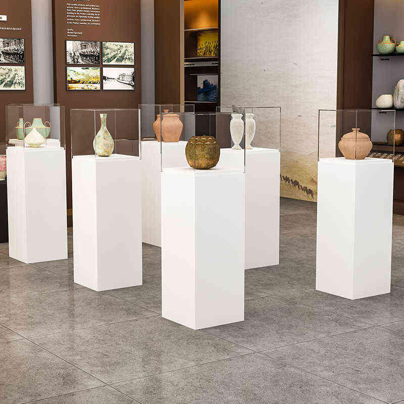 亚克力展台烤漆底座博物馆珠宝展示柜工艺品防尘罩样品陈列透明罩