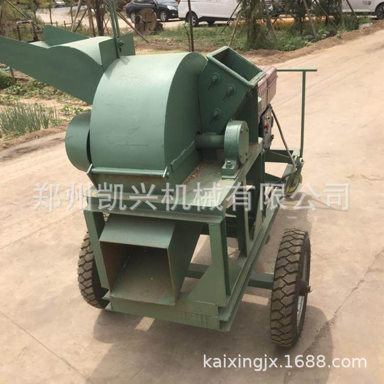 中型800木条破碎机 多用竹竿树枝叶粉碎机 刀片式锯末粉碎机双口