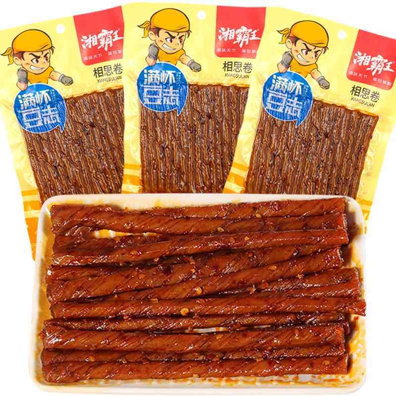 湘霸王相思卷85g麻辣豆筋豆干制品麻辣豆卷湖南特产零食小吃整箱