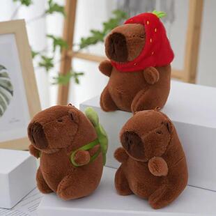 Capybara Plush Toy Multicolor Stuffed Animals Keychain Cute