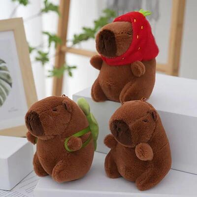 Cute Toy Plush Capybara Keychain Stuffed Animals Multicolor