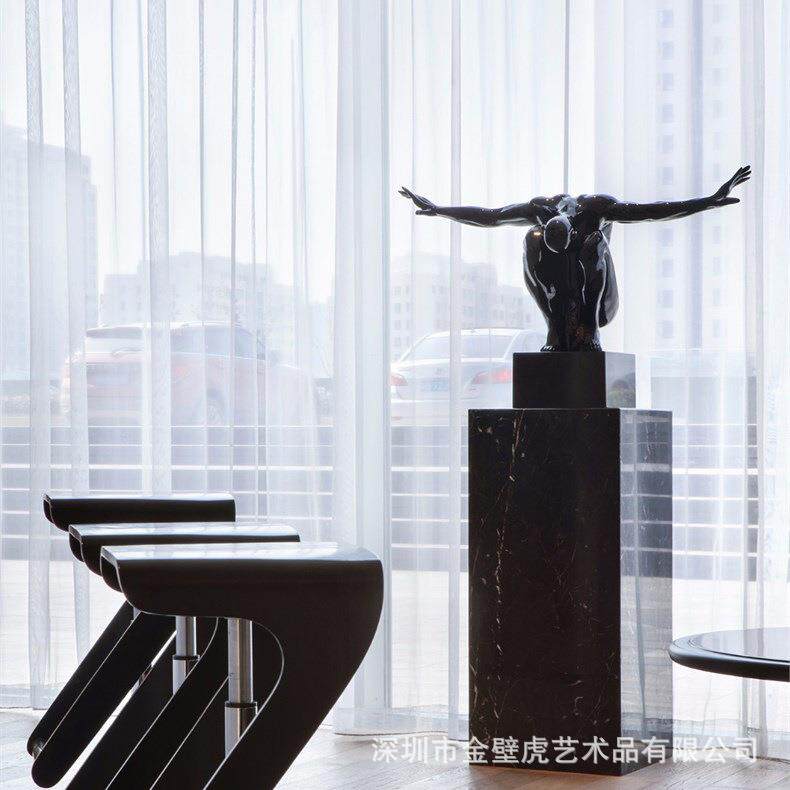 跳水运动物雕 母名子摆件幽默人艺术品塑 室内空间台面人陈设BH-F