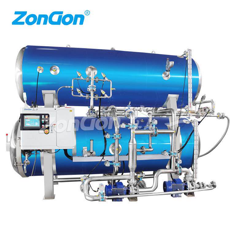 不锈钢食品双层杀菌锅 全自动水浴牛肉袋装杀菌设备价格多少