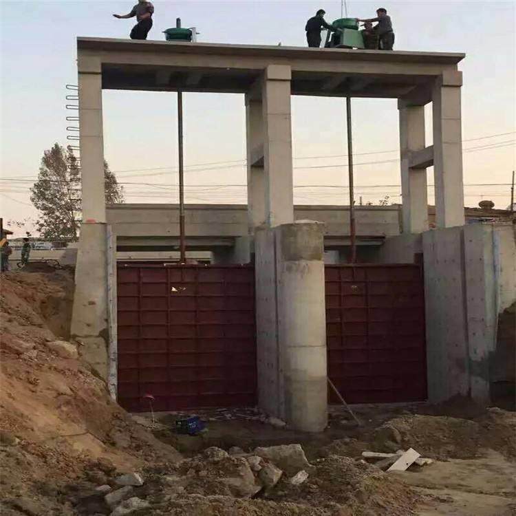 闭方形镶铜铸铁闸门机电闸一体1m渠道库AAJ拍门动启水机电动闸门