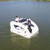 艇钓鱼游船太阳能充气电动度假村水上冲锋舟充气露营皮划艇游艇