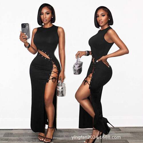 Plus-Size Women’s Elegant Sleeveless Bodycon Dress with