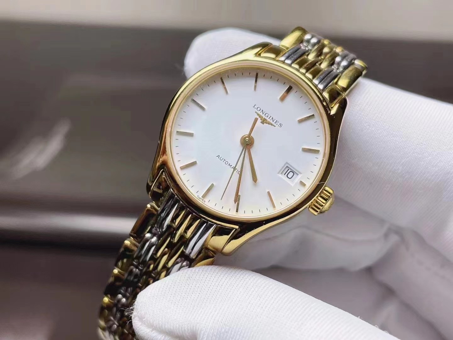 先鉴后发 98新25mm浪琴律雅系列L4.360.2.12.7自动机械女表正品