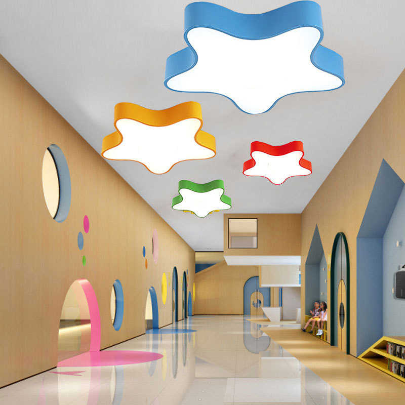 星星吸顶灯儿童男女房间创意吊灯幼儿园教室过道灯卡通造型灯具