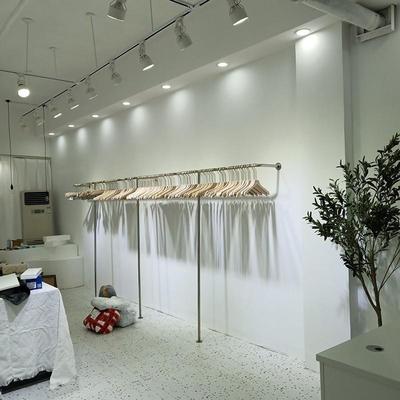 不锈钢货架男女装店展示架落地式上墙壁挂式挂衣架服装店专用陈列