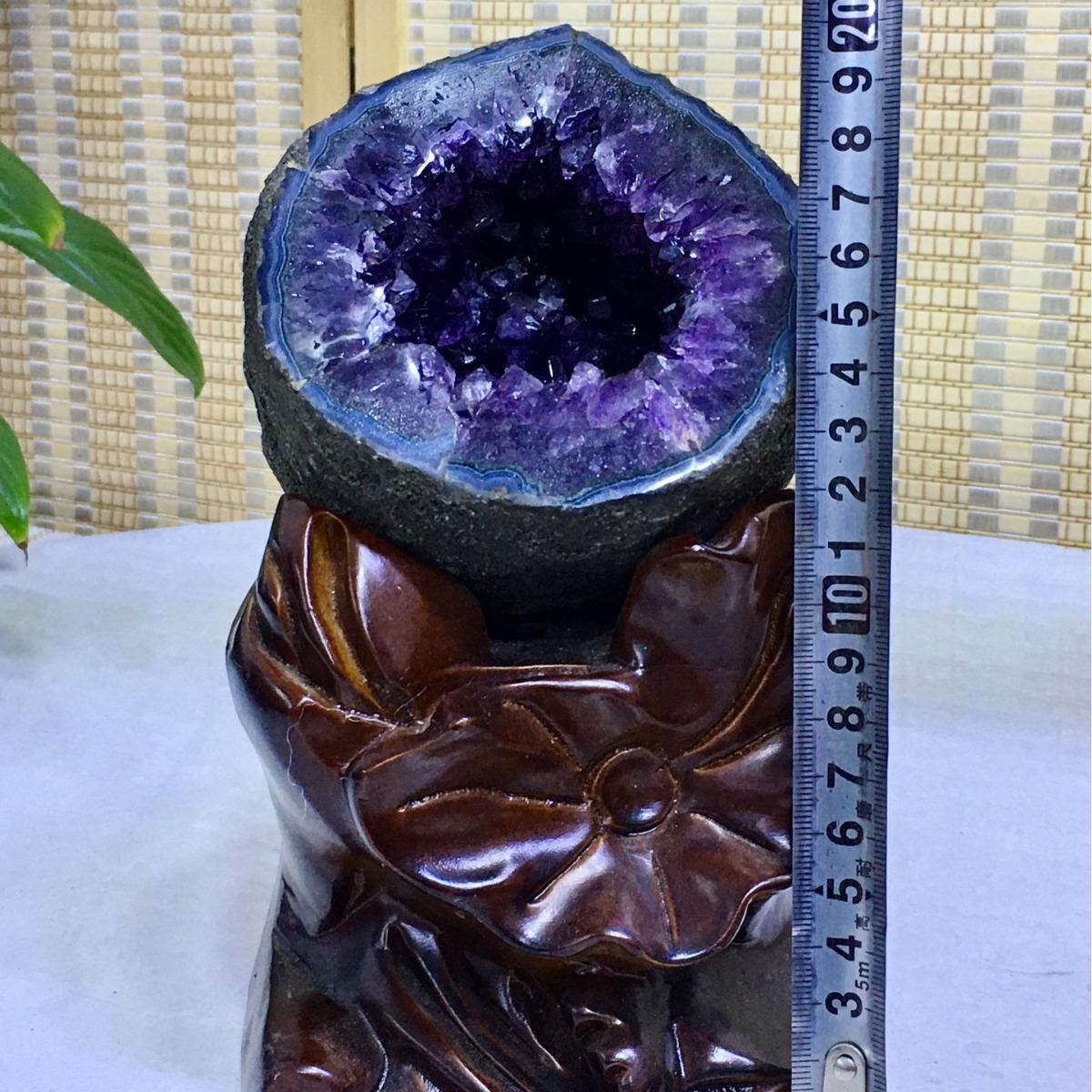 巴西乌拉圭钱袋子紫晶洞摆件紫晶洞紫水晶洞原石聚宝盆钱袋子